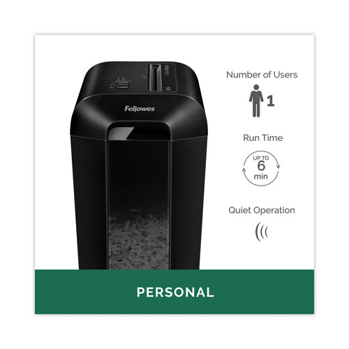 FEL4400301 - Fellowes - Powershred LX65 Cross-Cut Shredder, 10 Manual Sheet Capacity