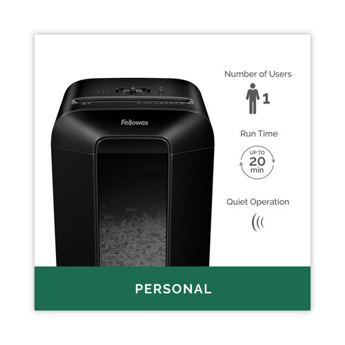 FEL4400401 - Fellowes - Powershred LX85 Cross-Cut Shredder, 12 Manual Sheet Capacity