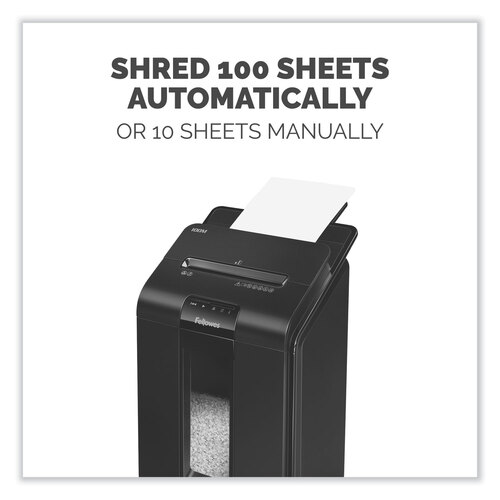 FEL4629001 - Fellowes - AutoMax 100M Auto Feed Micro-Cut Shredder, 100 Auto/10 Manual Sheet Capacity