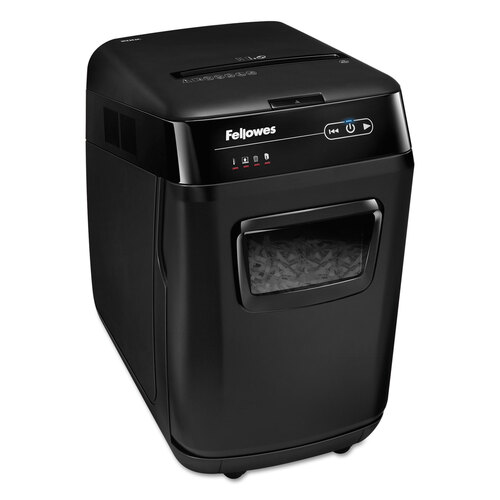 FEL4653501 - Fellowes - AutoMax 200C Auto Feed Cross-Cut Shredder, 200 Auto/10 Manual Sheet Capacity