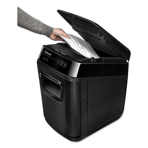 FEL4653501 - Fellowes - AutoMax 200C Auto Feed Cross-Cut Shredder, 200 Auto/10 Manual Sheet Capacity