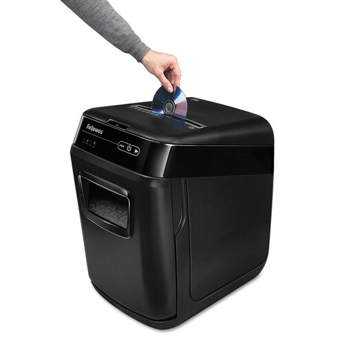 FEL4653501 - Fellowes - AutoMax 200C Auto Feed Cross-Cut Shredder, 200 Auto/10 Manual Sheet Capacity