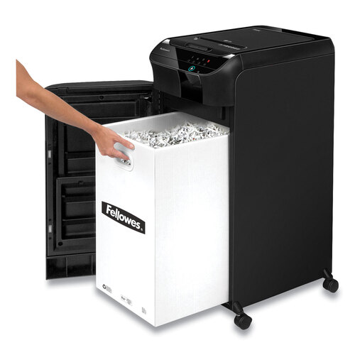 FEL4963001 - Fellowes - AutoMax 550C Auto Feed Cross-Cut Shredder, 550 Auto/14 Manual Sheet Capacity