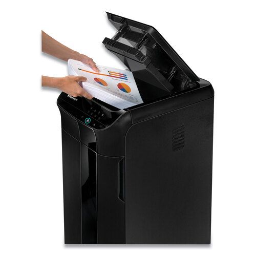 FEL4964001 - Fellowes - AutoMax 350C Auto Feed Cross-Cut Shredder, 350 Auto/12 Manual Sheet Capacity