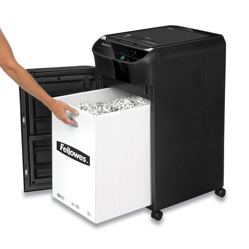FEL4964001 - Fellowes - AutoMax 350C Auto Feed Cross-Cut Shredder, 350 Auto/12 Manual Sheet Capacity