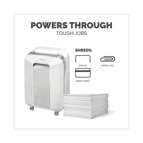 FEL5015101 - Fellowes - Powershred LX200 Micro-Cut Shredder, 12 Manual Sheet Capacity, White