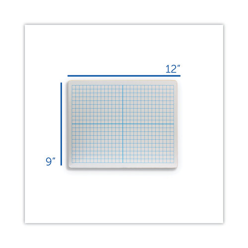 FLP11200 - Flipside Products - Graphing Two-Sided Dry Erase Board, 12 x 9, White Surface, 12/Pack