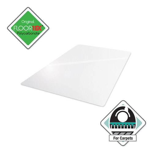 FLRER1115223ER - Floortex - Cleartex Ultimat Polycarbonate Chair Mat for Low/Medium Pile Carpet, 48 x 60, Clear