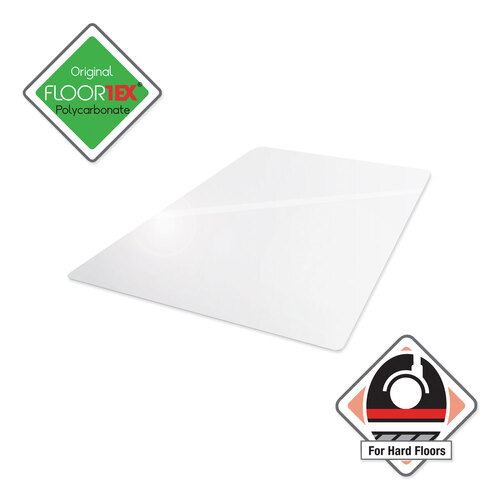 FLRER1215219ER - Floortex - Cleartex Ultimat Polycarbonate Chair Mat for Hard Floors, 48 x 60, Clear