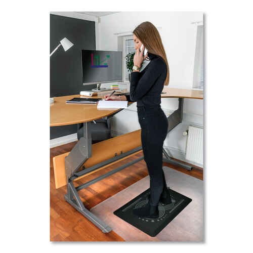 FLRFCA21624BK - Floortex - AFS-TEX 2000 Anti-Fatigue Mat, Rectangle, 16 x 24, Midnight Black