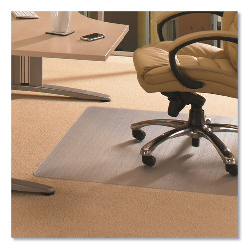 FLRPF1115225EV - Floortex - Cleartex Advantagemat Phthalate Free PVC Chair Mat for Low Pile Carpet, 60 x 48, Clear