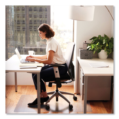 FLRPF1213425EV - Floortex - Cleartex Advantagemat Phthalate Free PVC Chair Mat for Hard Floors, 53 x 45, Clear