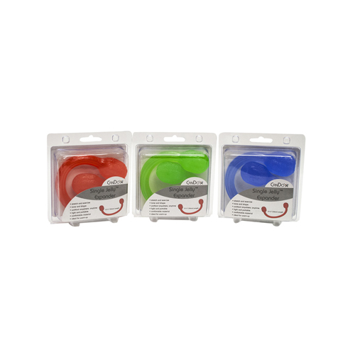 FNT10-0036 - Fabrication Enterprises - CanDo&reg; Jelly&trade; Expander Single Exerciser - 3-Piece Set (Red, Green, Blue)