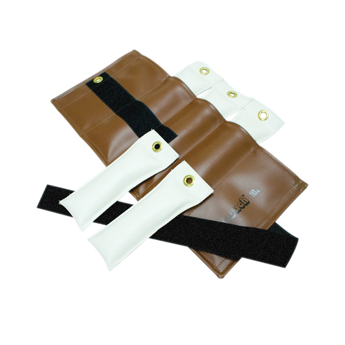 FNT10-0302 - Fabrication Enterprises - Pouch&reg; Variable Wrist and Ankle Weight - 10 lb, 5 x 2 lb. Inserts - Brown