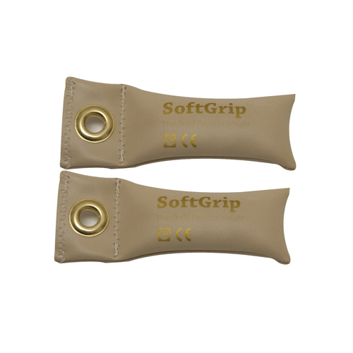 FNT10-0350-2 - Fabrication Enterprises - CanDo&reg; SoftGrip&reg; Hand Weight - .5 lb. - Tan - Pair