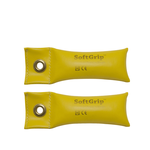 FNT10-0351-2 - Fabrication Enterprises - CanDo&reg; SoftGrip&reg; Hand Weight - 1 lb. - Yellow - Pair
