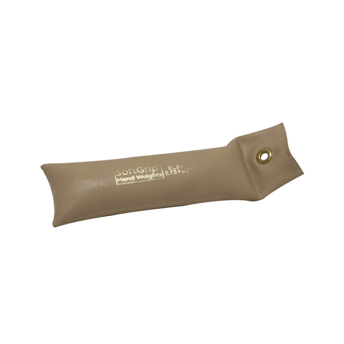 FNT10-0358-1 - Fabrication Enterprises - CanDo&reg; SoftGrip&reg; Hand Weight - 6 lb. - Tan