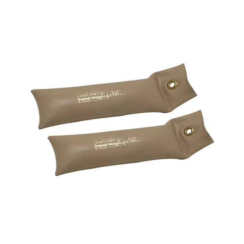 FNT10-0358-2 - Fabrication Enterprises - CanDo&reg; SoftGrip&reg; Hand Weight - 6 lb. - Tan - Pair
