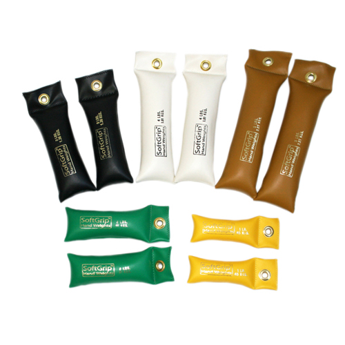 FNT10-0383 - Fabrication Enterprises - CanDo&reg; SoftGrip&reg; Hand Weight 10 Piece Set - 2 Each 1, 2, 3, 4, 5