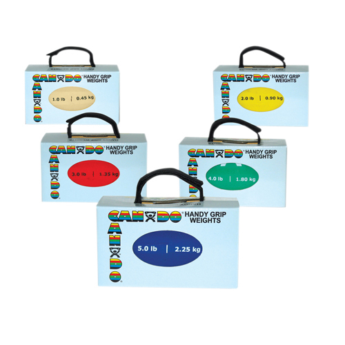 FNT10-0445 - Fabrication Enterprises - CanDo&reg; Handy Grip&trade; Weight Ball - 5-Piece Set (1 Each: 1,2,3,4,5 lb)