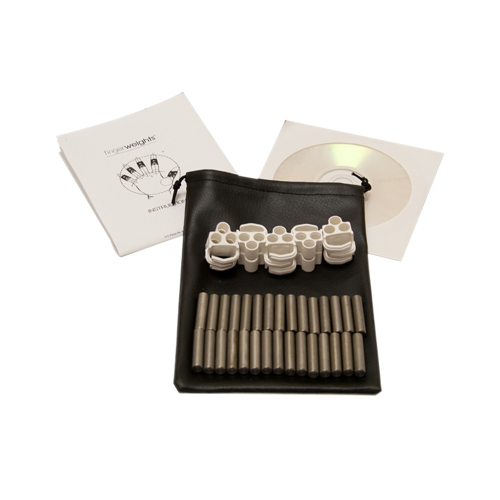 FNT10-0471 - Fabrication Enterprises - Fingerweights Finger Exerciser - 5 Adjustable Weight Set, White
