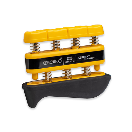 FNT10-0530 - Fabrication Enterprises - Cando Grip-Master Hand Exerciser - Yellow, X-Light - Finger (1.5 Lb)