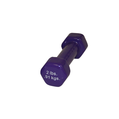 FNT10-0551-1 - Fabrication Enterprises - CanDo&reg; Vinyl Coated Dumbbell - 2 lb. - Violet, Each