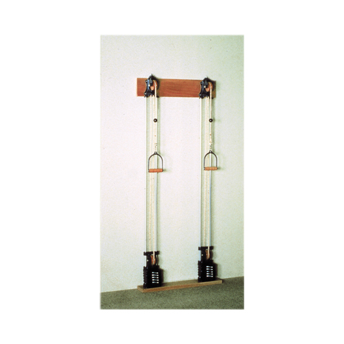 FNT10-0660 - Fabrication Enterprises - Chest Weight Pulley System - Single Handle (Mid) - Two Towers - 10 x 2.2 lb. Weights