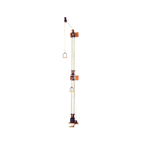 FNT10-0669 - Fabrication Enterprises - Chest Weight Pulley System - Triplex Handle (Lower, Mid, Upper) - One Tower - 5 x 2.2 lb. Weights
