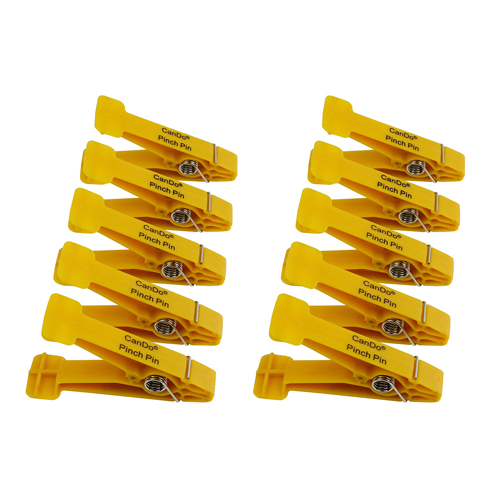 FNT10-0841-10 - Fabrication Enterprises - CanDo Graded Pinch Finger Exerciser, Replacement Pinch Pins, Set of 10, Yellow (X-Light)