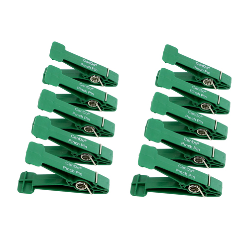 FNT10-0843-10 - Fabrication Enterprises - CanDo Graded Pinch Finger Exerciser, Replacement Pinch Pins, Set of 10, Green (Medium)