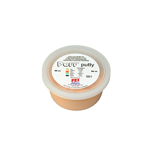 FNT10-1410 - Fabrication Enterprises - Puff LiTE&trade; Exercise Putty - XX-Soft - Tan - 90cc
