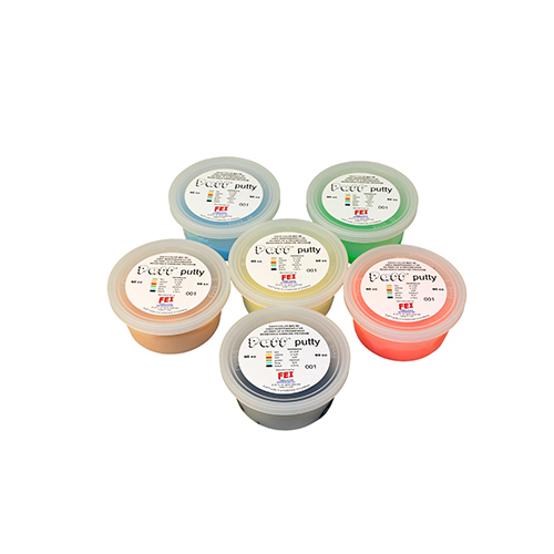 FNT10-1416 - Fabrication Enterprises - Puff LiTE&trade; Exercise Putty - 6 Piece Set - 90cc - 1 of Each