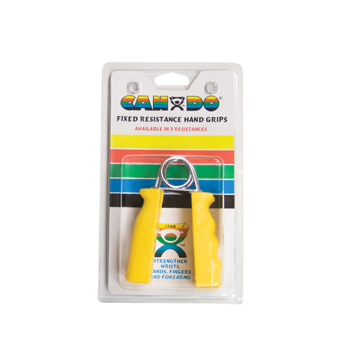 FNT10-1804 - Fabrication Enterprises - CanDo&reg; Ergonomic Hand Grip, Pair - Yellow, x-Light - 3 lb