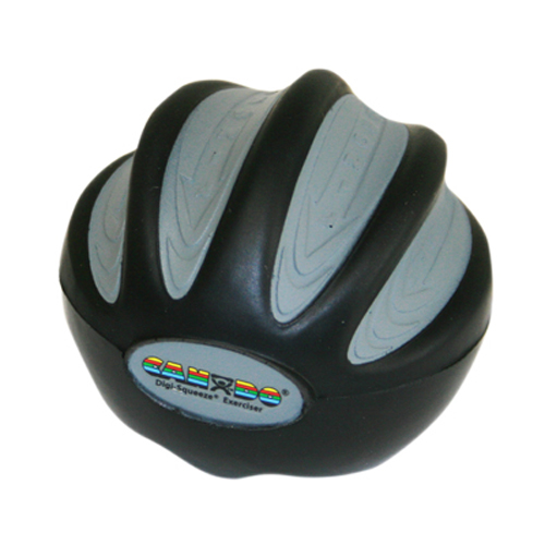FNT10-1984 - Fabrication Enterprises - CanDo&reg; Digi-Squeeze&reg; Hand Exerciser - Medium - Black, X-Firm