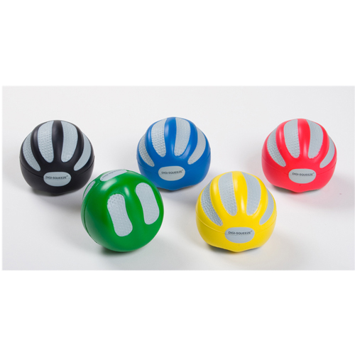 FNT10-1995 - Fabrication Enterprises - CanDo&reg; Digi-Squeeze&reg; Hand Exerciser - Large - Set of 5 Pieces(Yellow, Red, Green, Blue, Black), No Rack