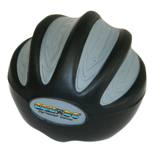 FNT10-1994 - Fabrication Enterprises - CanDo&reg; Digi-Squeeze&reg; Hand Exerciser - Large - Black, X-Firm