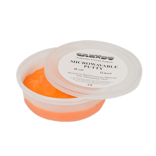 FNT10-2711 - Fabrication Enterprises - CanDo&reg; Microwavable Theraputty&reg; Exercise Material - 3 oz. - Orange - Soft