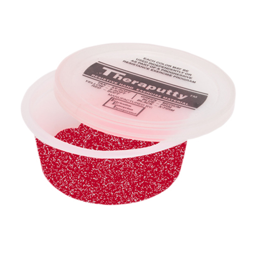 FNT10-2765 - Fabrication Enterprises - CanDo&reg; Sparkle Theraputty&reg; Exercise Material - 2 oz. - Red - Soft