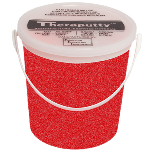 FNT10-2785 - Fabrication Enterprises - CanDo&reg; Sparkle Theraputty&reg; Exercise Material - 5 lb. - Red - Soft