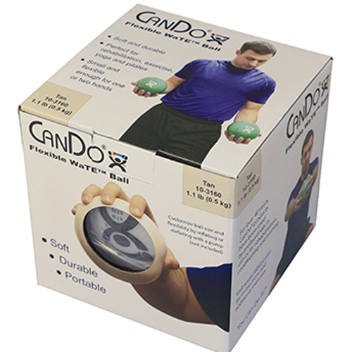 FNT10-3160 - Fabrication Enterprises - CanDo&reg; WaTE&trade; Ball - Hand-Held Size - Tan - 5" Diameter - 1.1 lb