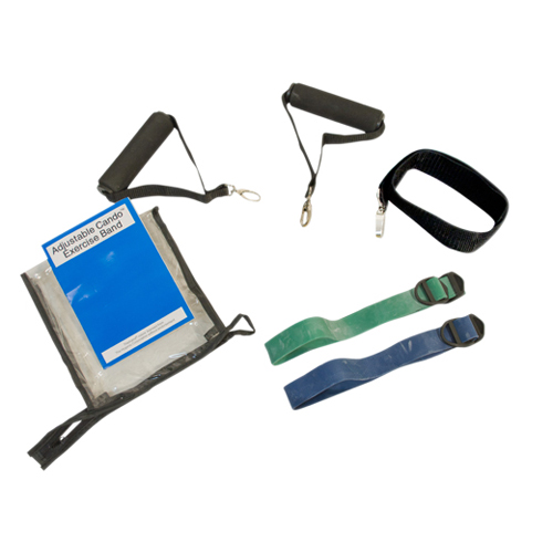 FNT10-3234 - Fabrication Enterprises - CanDo&reg; Adjustable Exercise Band Kit - 2 Band Moderate (Green, Blue)
