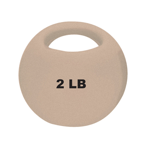 FNT10-3290 - Fabrication Enterprises - CanDo&reg; One Handle Medicine Ball - 2 lb. - Tan