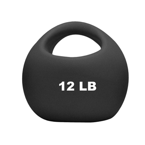 FNT10-3296 - Fabrication Enterprises - CanDo&reg; One Handle Medicine Ball - 12 lb. - Black