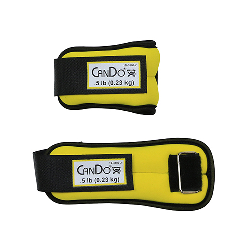 FNT10-3380-2 - Fabrication Enterprises - CanDo&reg; Weight Straps - 1 lb. Set (2 Each: 1/2 lb. Weight) - Yellow
