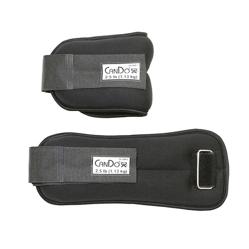FNT10-3384-2 - Fabrication Enterprises - CanDo&reg; Weight Straps - 5 lb. Set (2 Each: 2-1/2 lb. Weight) - Black