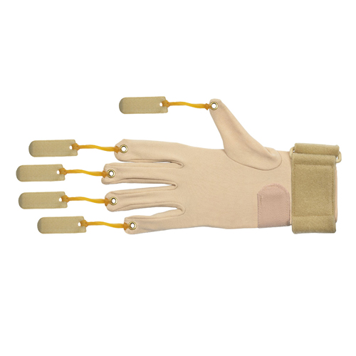 FNT10-4005R - Fabrication Enterprises - CanDo Deluxe with Thumb Finger Flexion Glove, L/XL Right