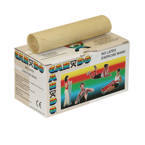 FNT10-5610 - Fabrication Enterprises - CanDo&reg; Latex Free Exercise Band - 6 Yard Roll - Tan - xx-Light
