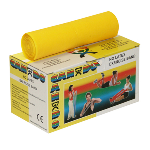 FNT10-5611 - Fabrication Enterprises - CanDo&reg; Latex Free Exercise Band - 6 Yard Roll - Yellow - x-Light