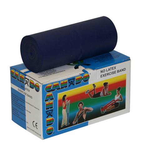 FNT10-5614 - Fabrication Enterprises - CanDo&reg; Latex Free Exercise Band - 6 Yard Roll - Blue - Heavy